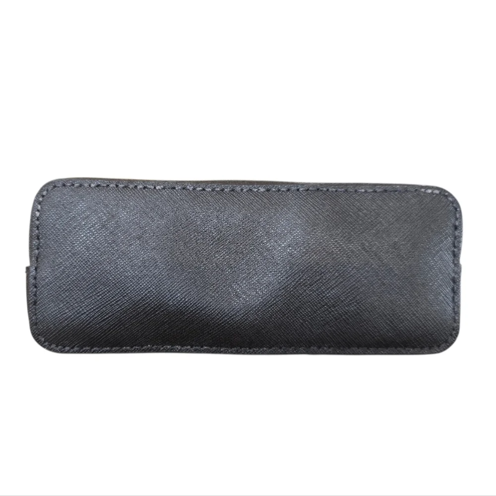 Michael Kors Cindy Dome Jet Set Black Saffiano Leather Pouch Cosmetic Case